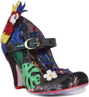 Irregular Choice Parrot Paradise In Black Multi For Women