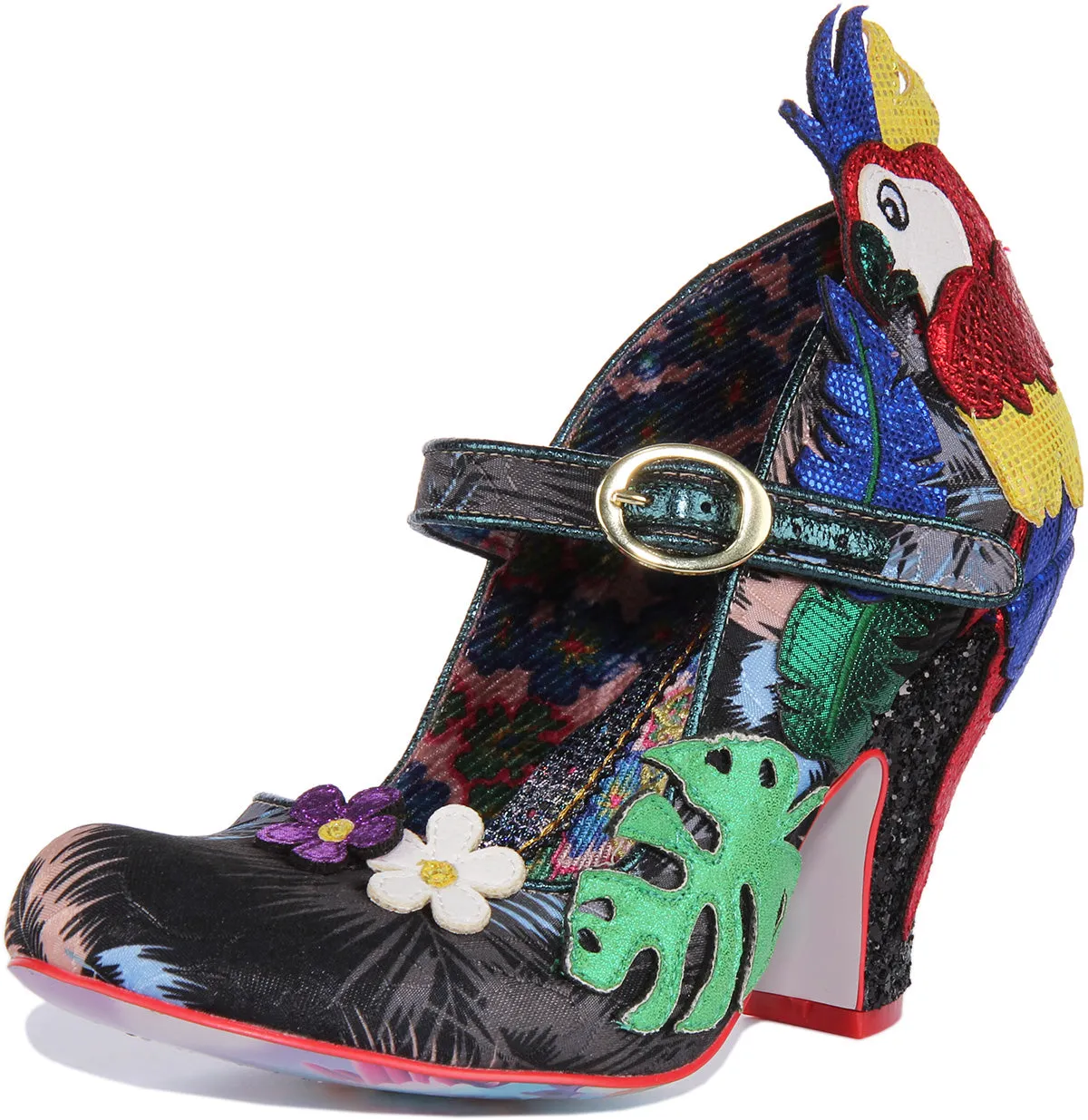 Irregular Choice Parrot Paradise In Black Multi For Women