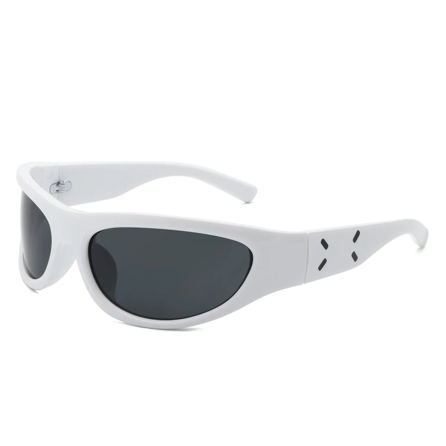 Kaelos - Rectangle Wrap Around Oval Sports Sunglasses