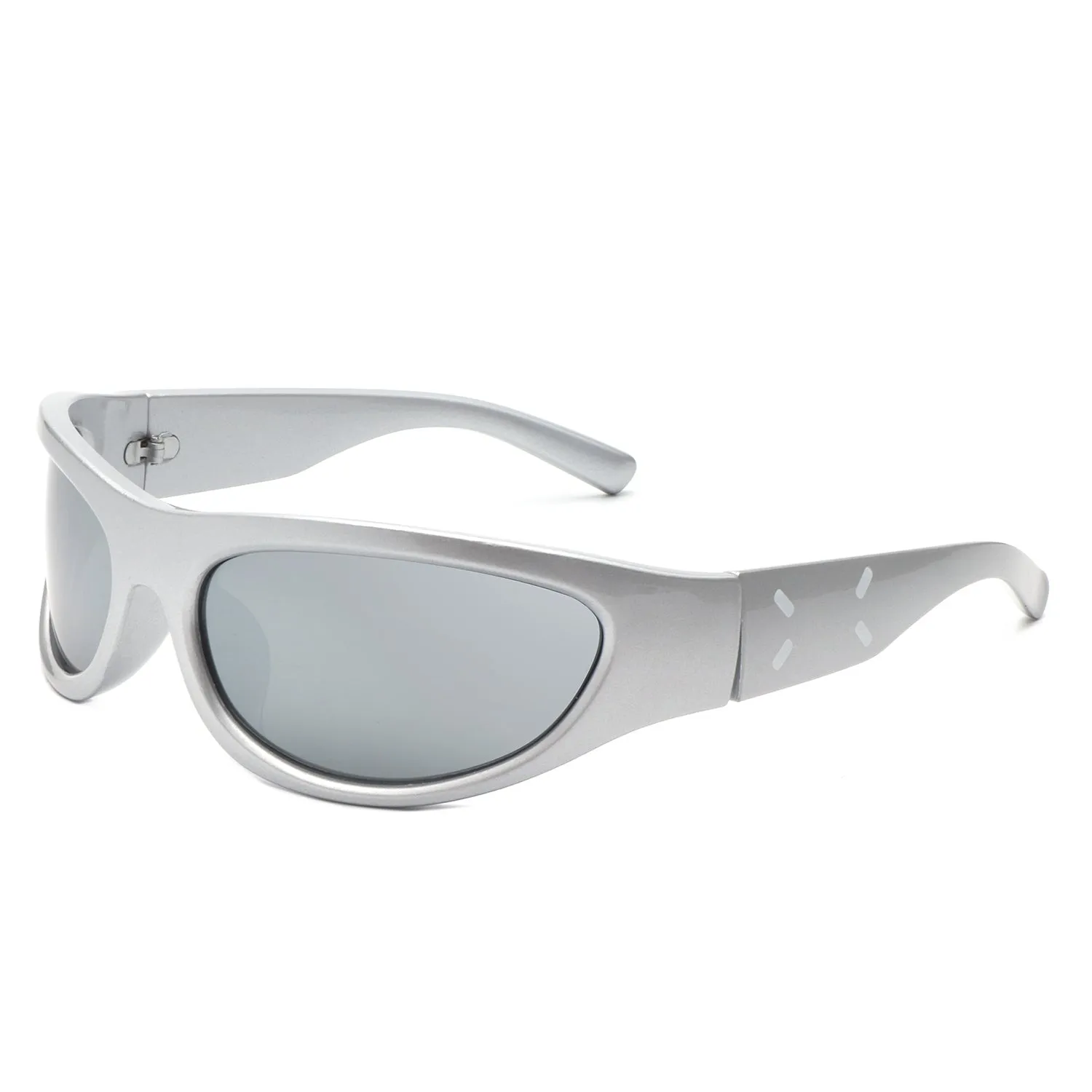 Kaelos - Rectangle Wrap Around Oval Sports Sunglasses