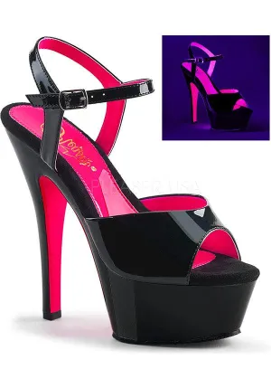 KISS-209TT [Black/Neon Hot Pink] | PLATFORM HEELS [PREORDER]