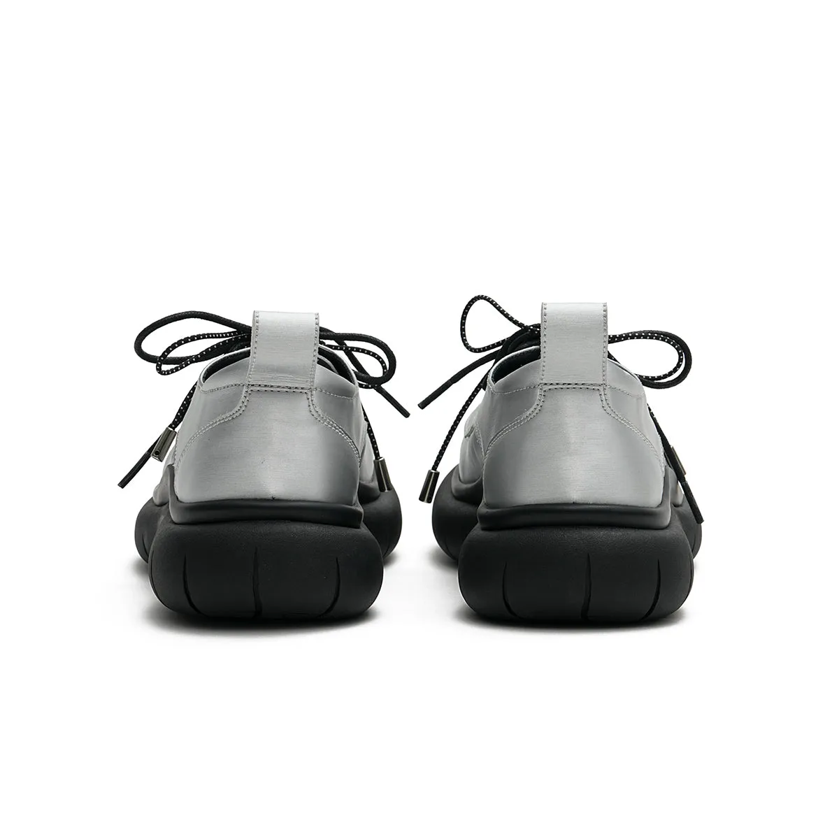 Lace-Up Leather Shoes with Padded Bottoms