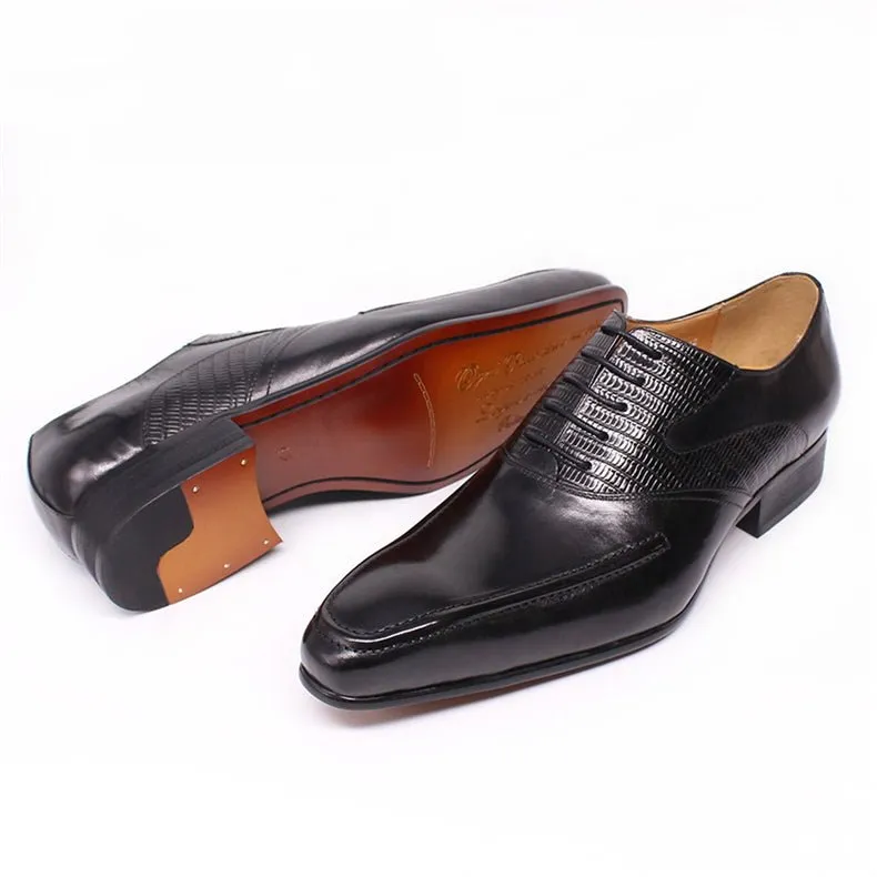 LaceLux Exotic Italian Pointed Toe Oxford