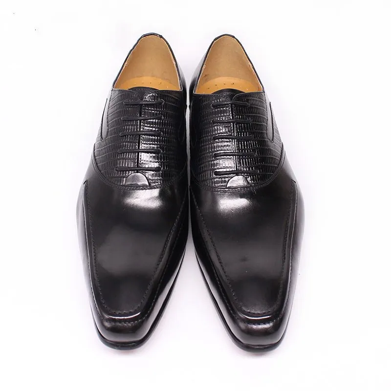 LaceLux Exotic Italian Pointed Toe Oxford