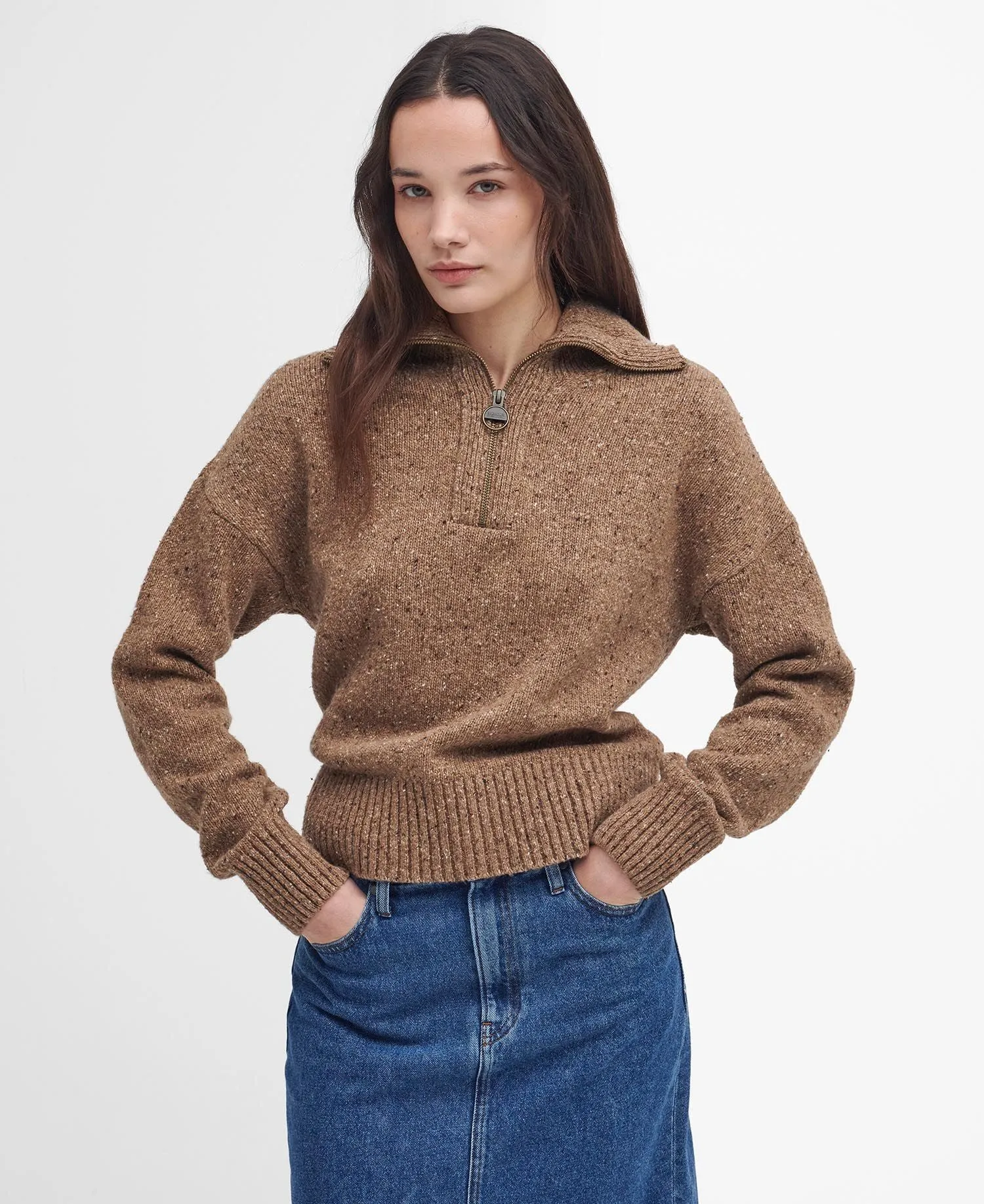 Lavensdale Half-Zip Knitted Jumper - Honey