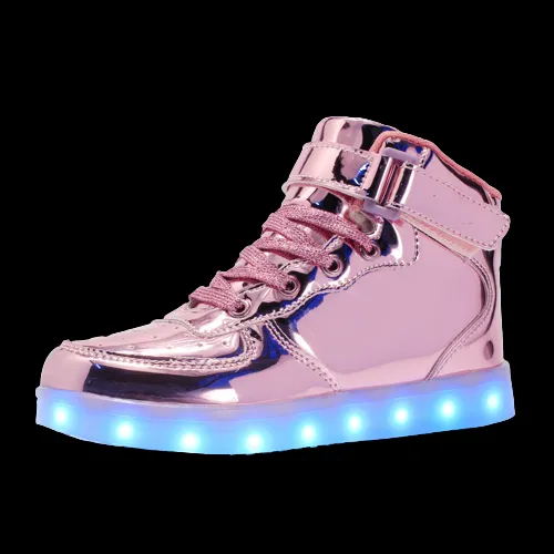 Led Sneakers Shiny Pink 7 Led Light Colors  | Dancing Led Light Shoes  | Kids Led Light Shoes  | Led Light Shoes For Men  | Led Light Shoes For Women