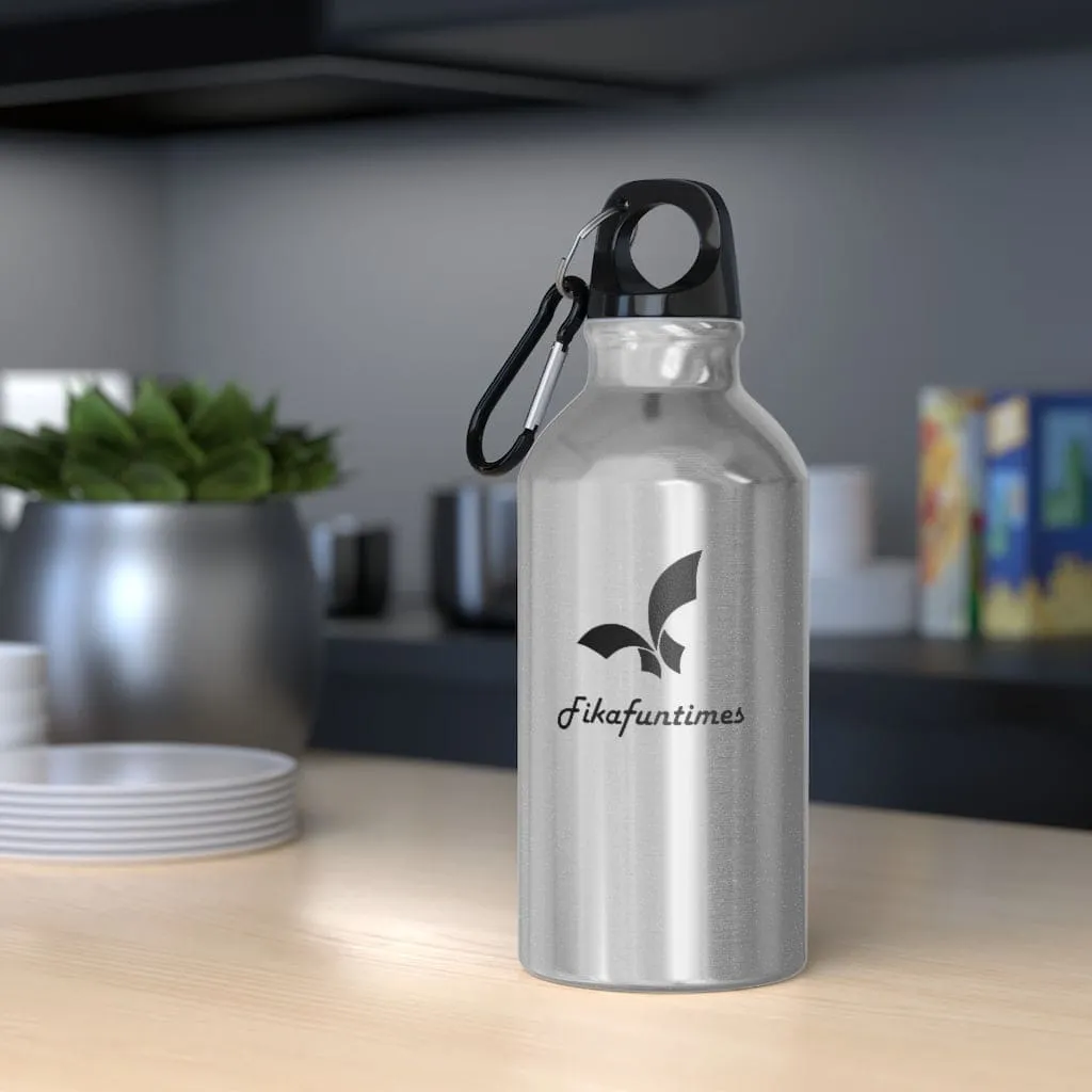 Lightweight Fikafuntimes Sports Bottle with Carabiner Hook