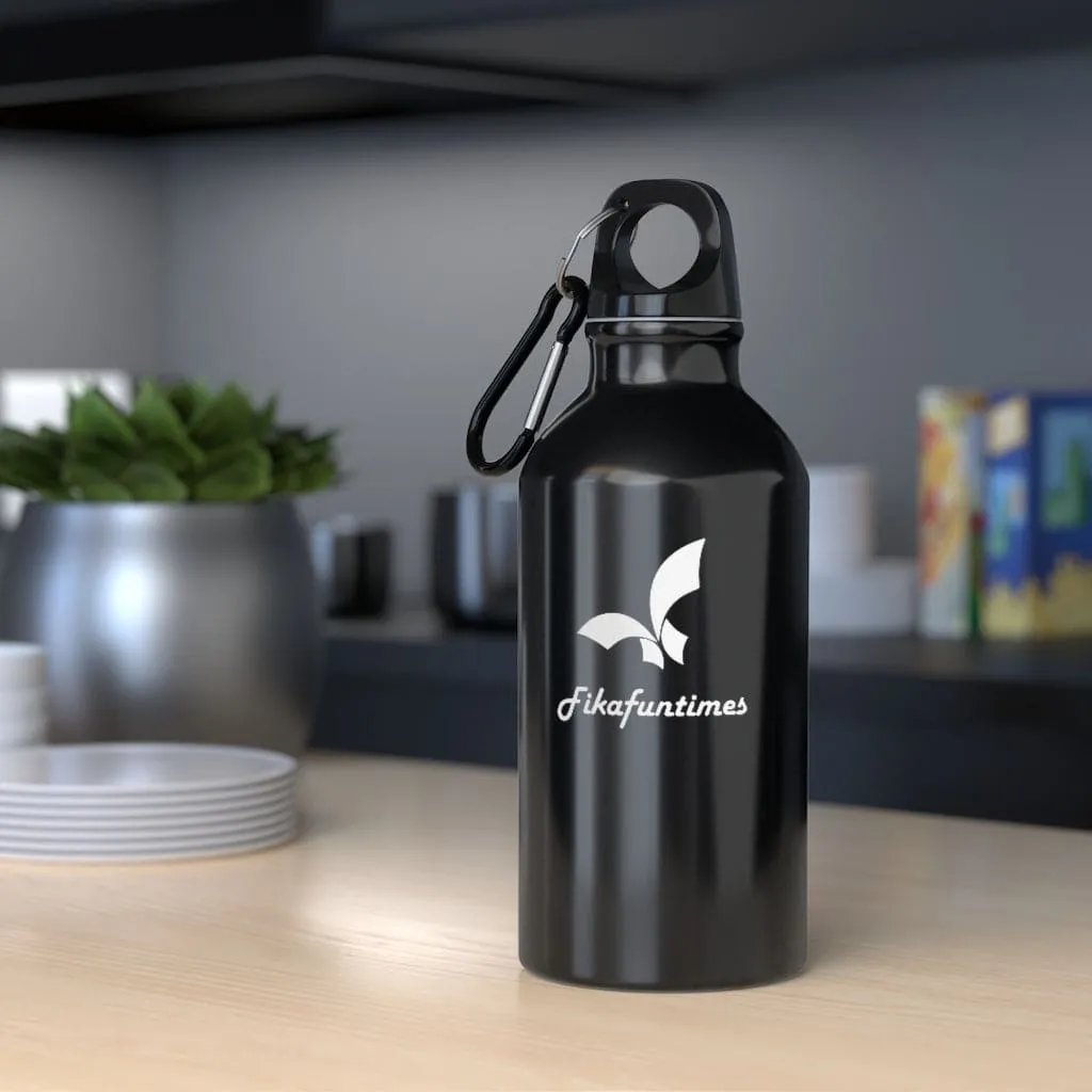 Lightweight Fikafuntimes Sports Bottle with Carabiner Hook