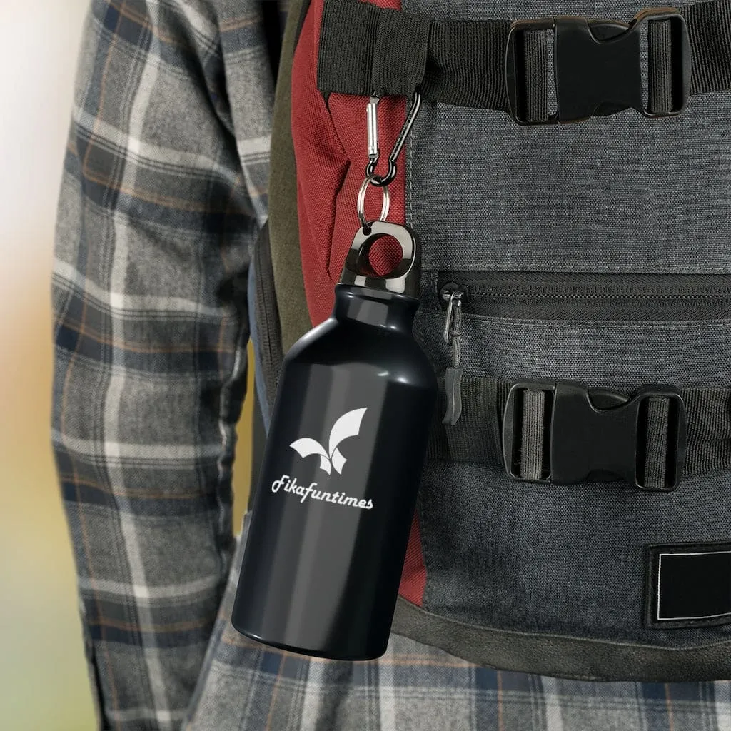 Lightweight Fikafuntimes Sports Bottle with Carabiner Hook