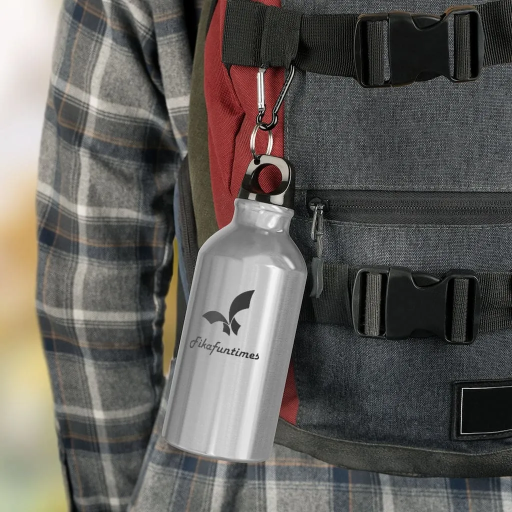 Lightweight Fikafuntimes Sports Bottle with Carabiner Hook