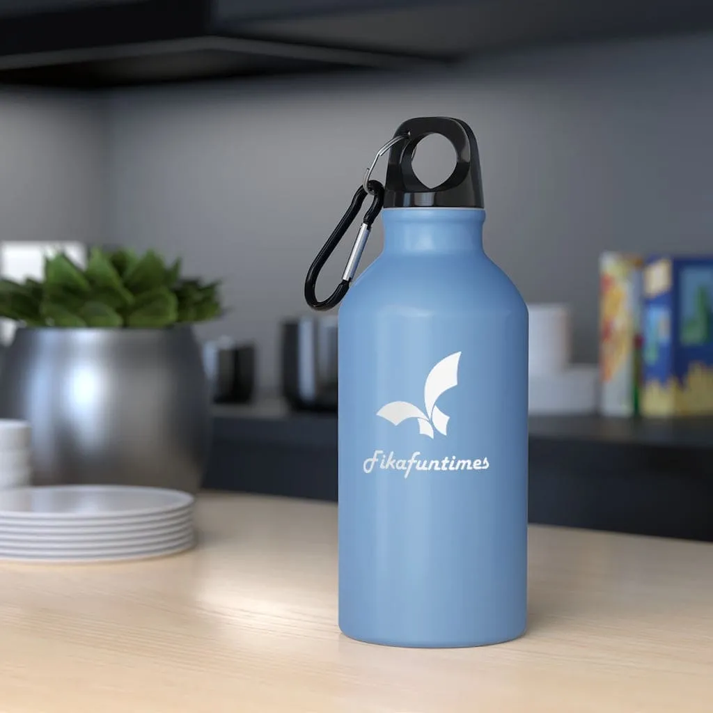 Lightweight Fikafuntimes Sports Bottle with Carabiner Hook