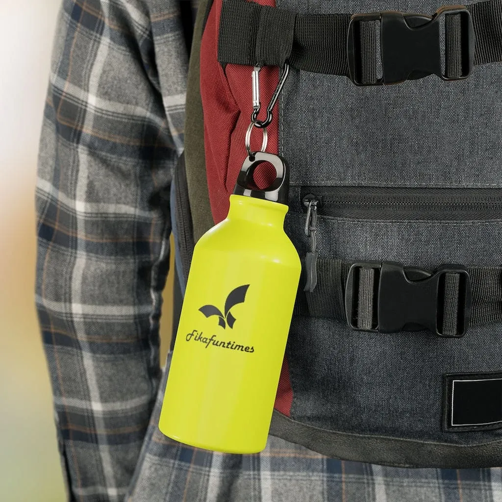 Lightweight Fikafuntimes Sports Bottle with Carabiner Hook