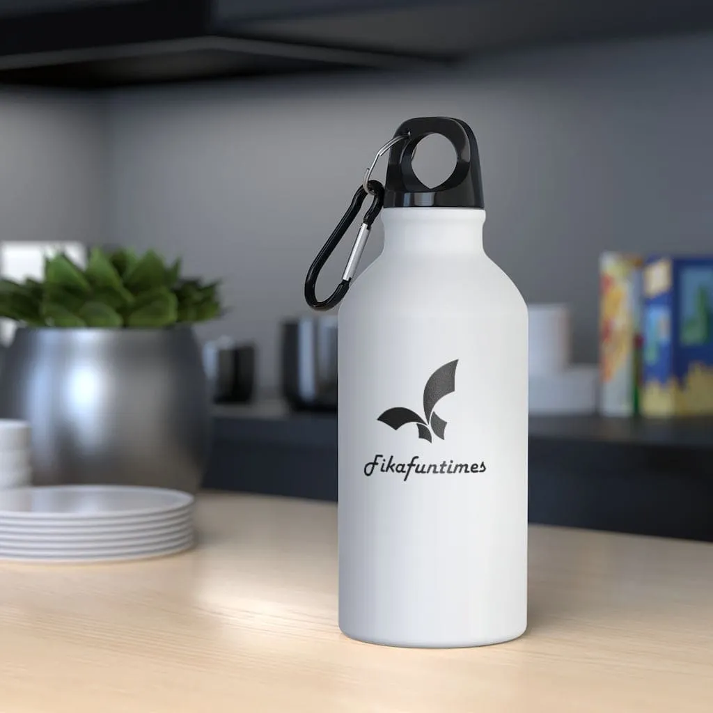 Lightweight Fikafuntimes Sports Bottle with Carabiner Hook