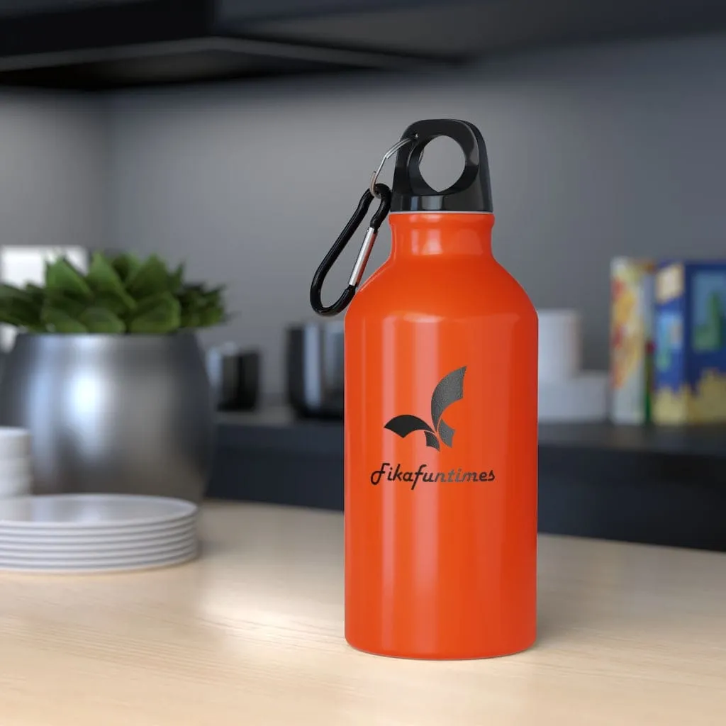 Lightweight Fikafuntimes Sports Bottle with Carabiner Hook