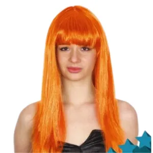 Long Orange Wig