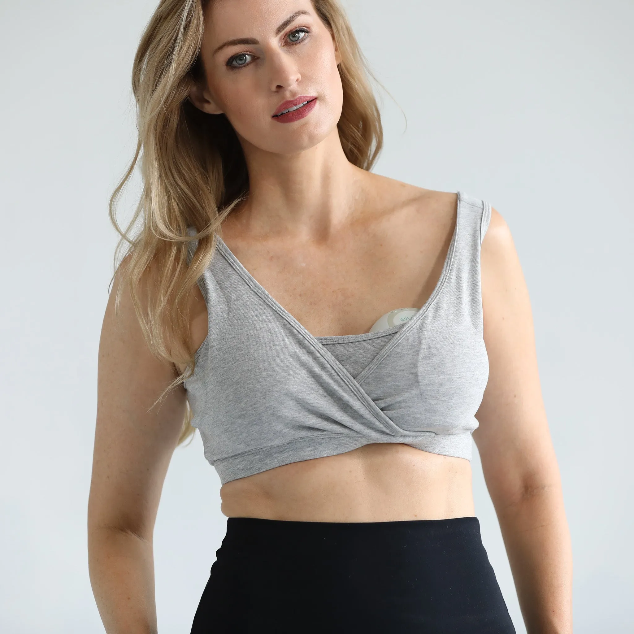 Luna Handsfree Pumping & Nursing Sleep Bralette (Heather Gray)