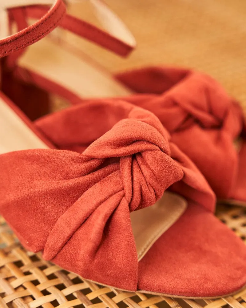 Marquise Vegan Suede Heels | Coral