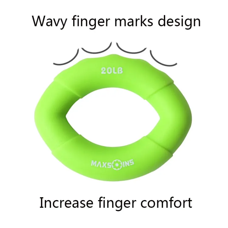 MAXSOINS MXO-009898 Silicone Finger Exercise Grip Device Olive Shape Rehabilitation Finger Pinch Device, Specification: 20LB(Green)