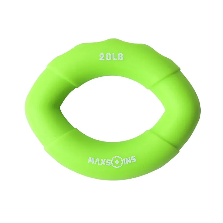 MAXSOINS MXO-009898 Silicone Finger Exercise Grip Device Olive Shape Rehabilitation Finger Pinch Device, Specification: 20LB(Green)