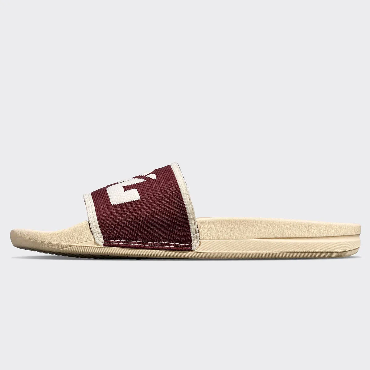 Men's Big Logo TechLoom Slide Vanilla / Burgundy / Sea Salt