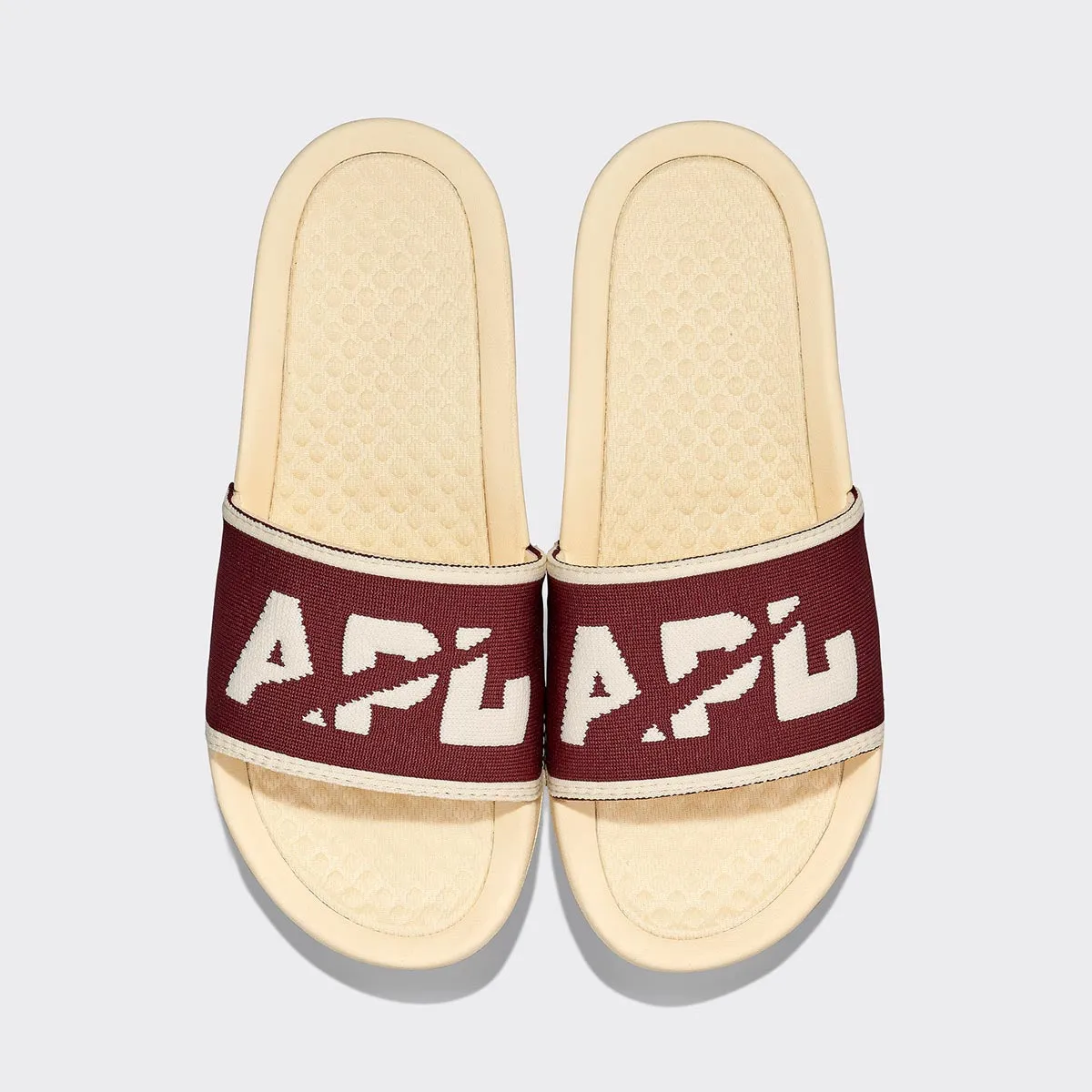 Men's Big Logo TechLoom Slide Vanilla / Burgundy / Sea Salt