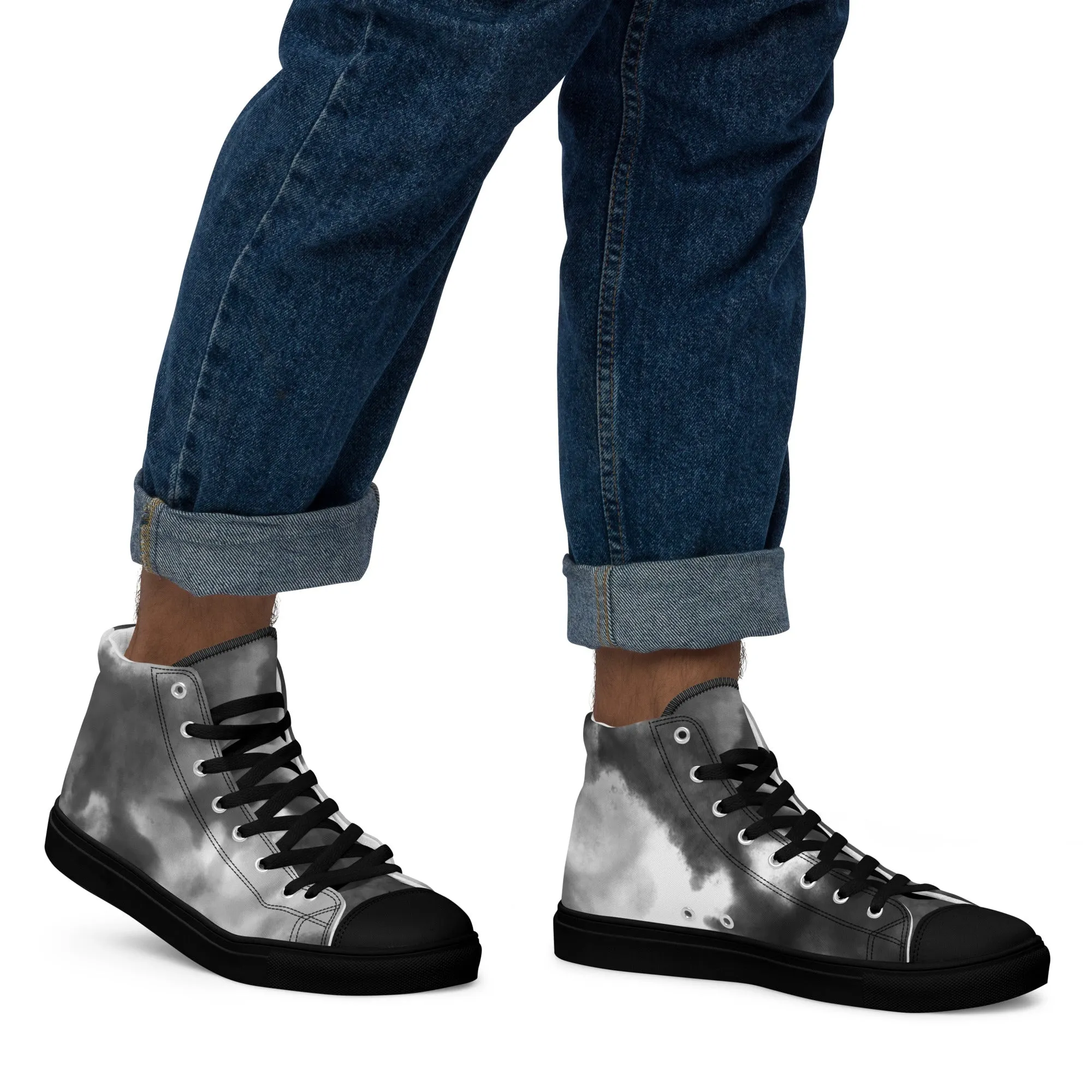 Menâ€™s high top canvas shoes