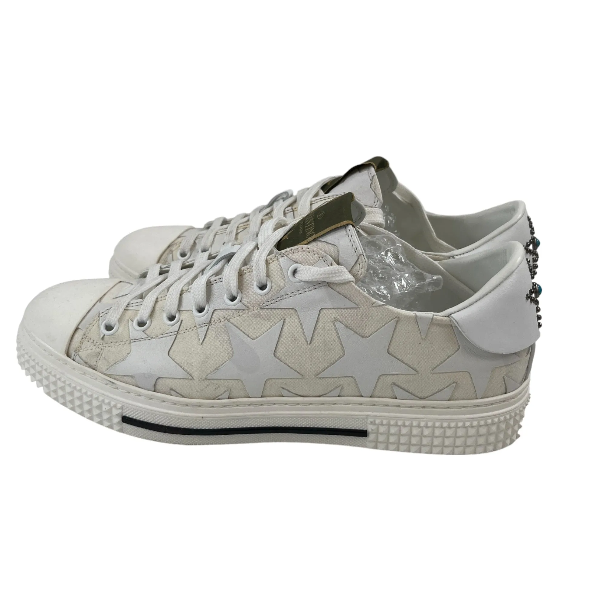 Men's Star Stud Low Trainers White Size EU 42 / UK 8