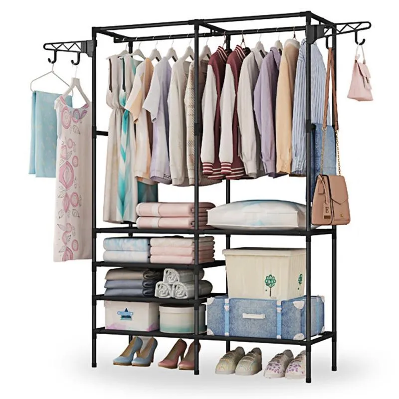 Metal Garment Rack Shoe Clothing Organizer