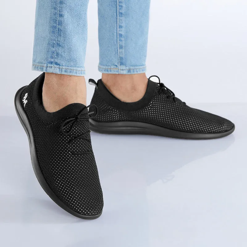 Neeman's ReLive Knit Sneakers for Men | Black Melange | Light-Weight & Comfortable