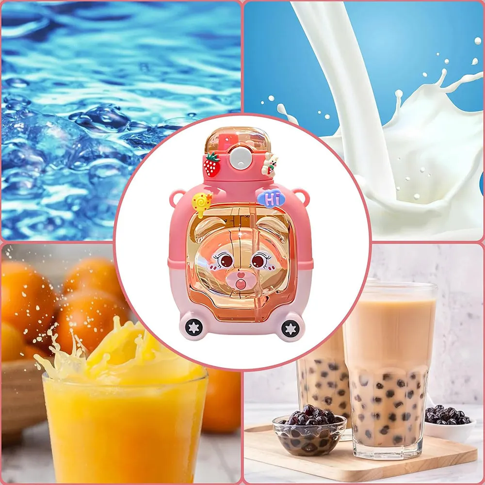 (NET) Cute Bear Design Double Wall Water Bottle 1 L