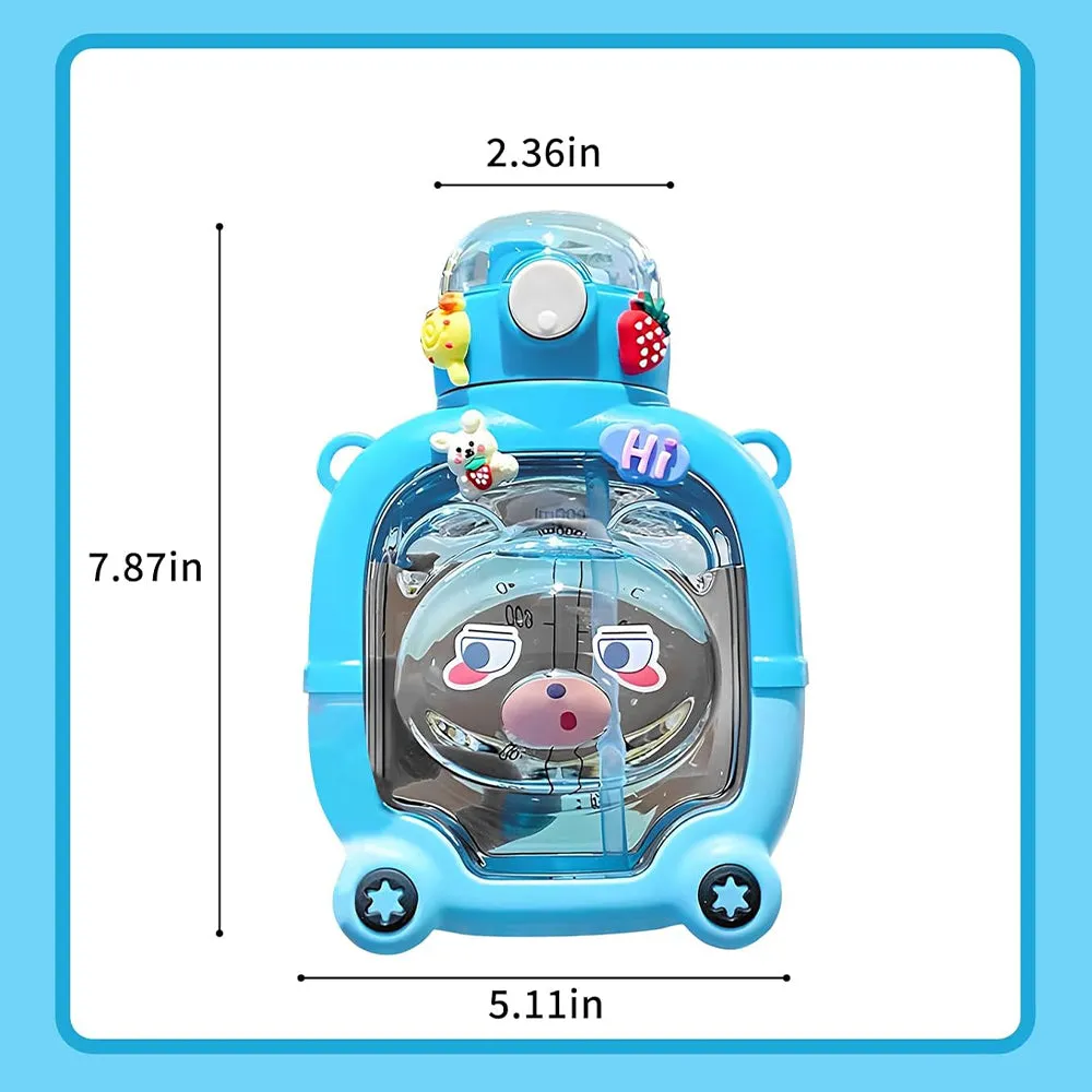 (NET) Cute Bear Design Double Wall Water Bottle 1 L