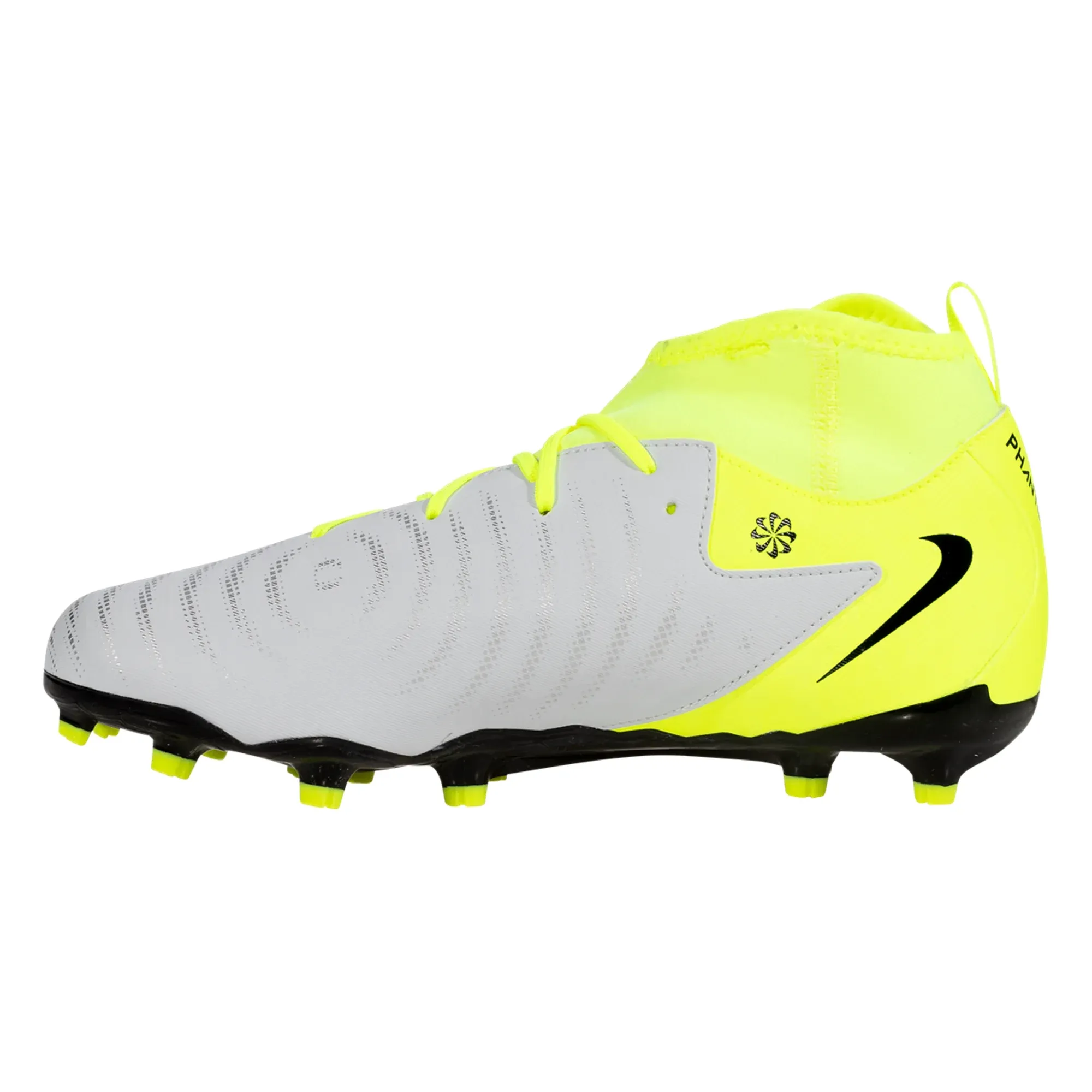 Nike Jr. Phantom Luna II Academy FG/MG Soccer Cleats (Metallic Silver/Black-Volt)