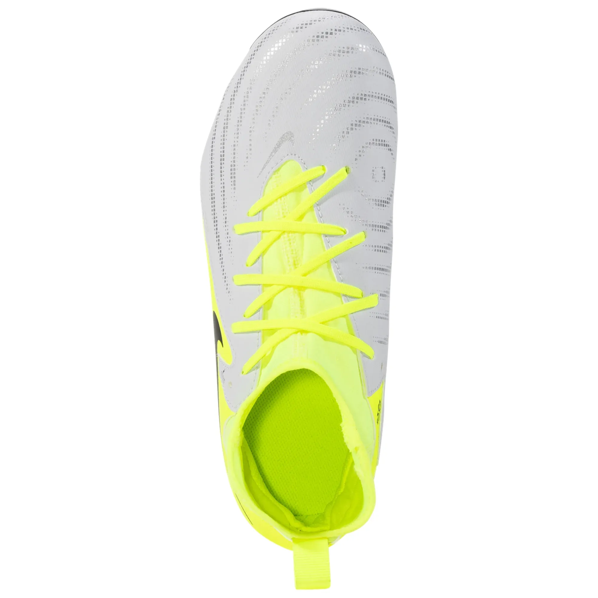 Nike Jr. Phantom Luna II Academy FG/MG Soccer Cleats (Metallic Silver/Black-Volt)