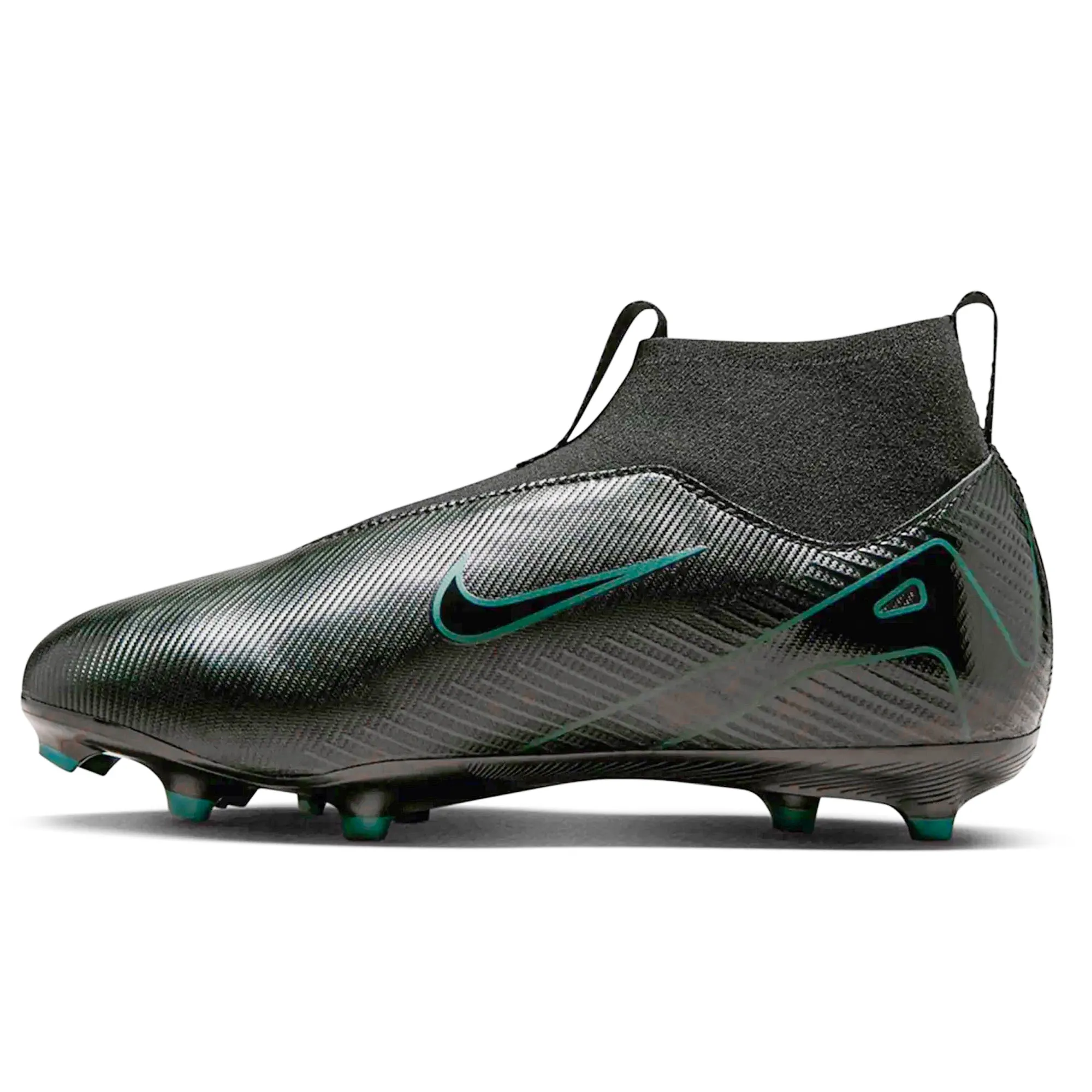 Nike Jr. Zoom Superfly 10 Academy FG/MG Soccer Cleats (Black/Black-Deep Jungle)