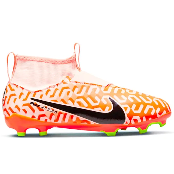 Nike Jr. Zoom Superfly 9 Academy WC FG/MG Soccer Cleats (Guava Ice/Black)