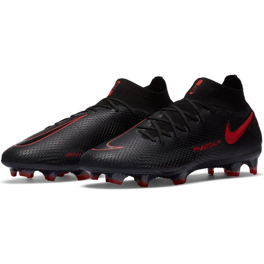 Nike Phantom GT Elite Dynamic Fit FG-BLACK/CHILE RED-DK SMOKE GREY