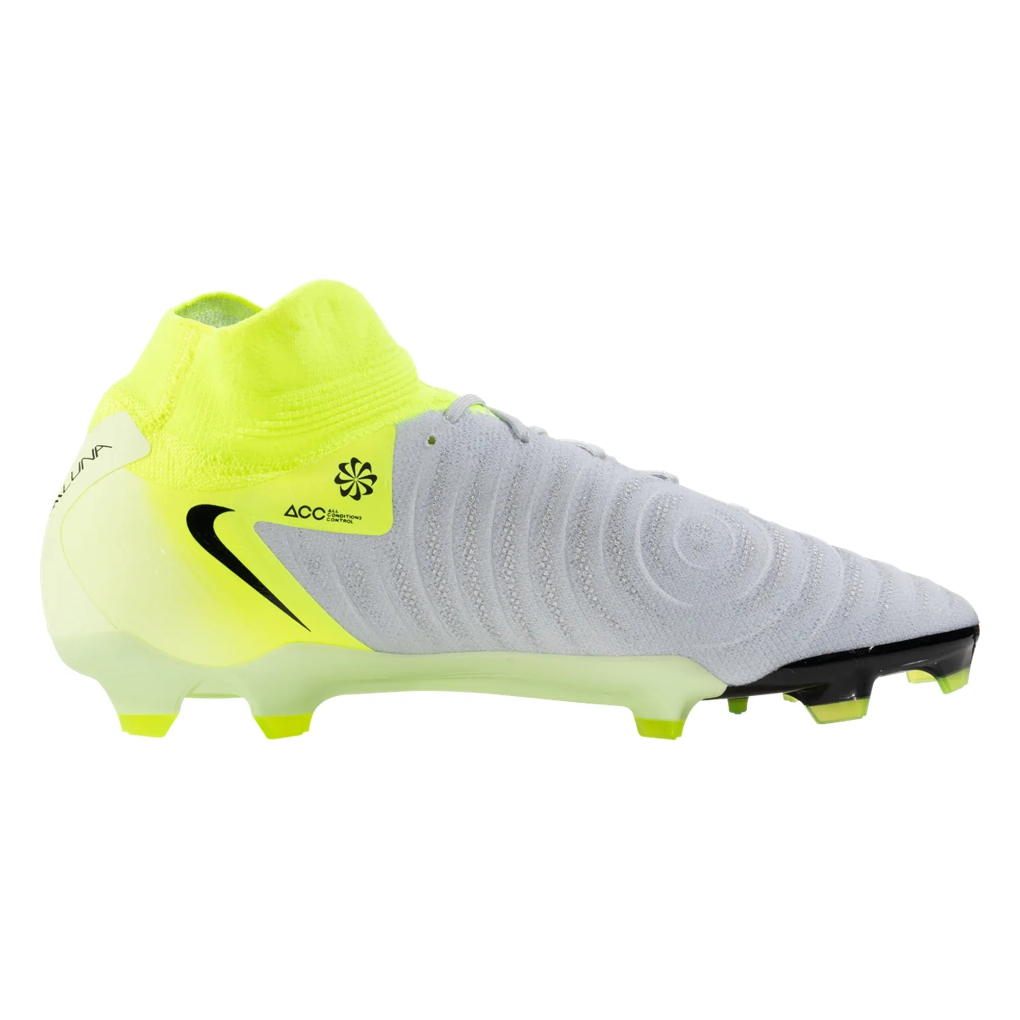 Nike Phantom Luna II Pro FG Soccer Cleats (Metallic Silver/Black-Volt)