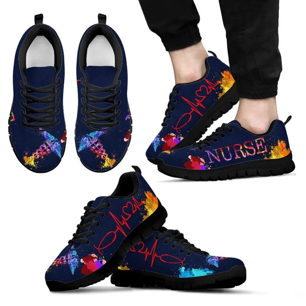 Nurse Sneaker, Nurse Black Soles Sneakers Shoes, Best Shoes For Nurses