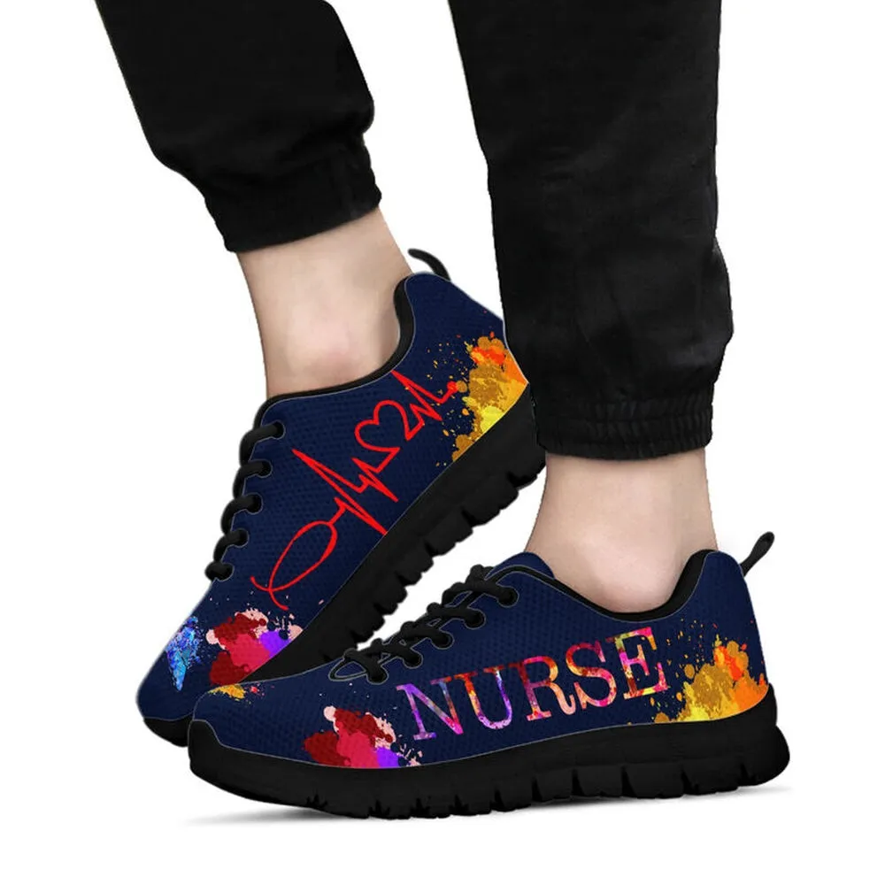 Nurse Sneaker, Nurse Black Soles Sneakers Shoes, Best Shoes For Nurses