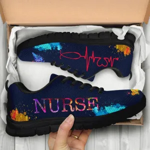 Nurse Sneaker, Nurse Black Soles Sneakers Shoes, Best Shoes For Nurses