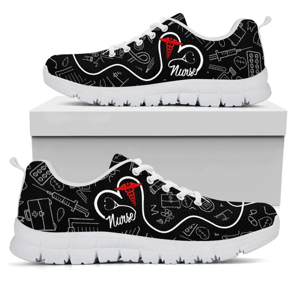 Nurse Sneaker, Nurse Heart Shoes Sneakers Shoes, Best Shoes For Nurses