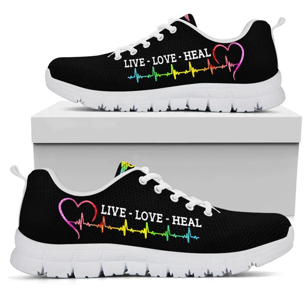 Nurse Sneaker, Nurse Live Love Heal Shoes Sneakers Shoes, Best Shoes For Nurses