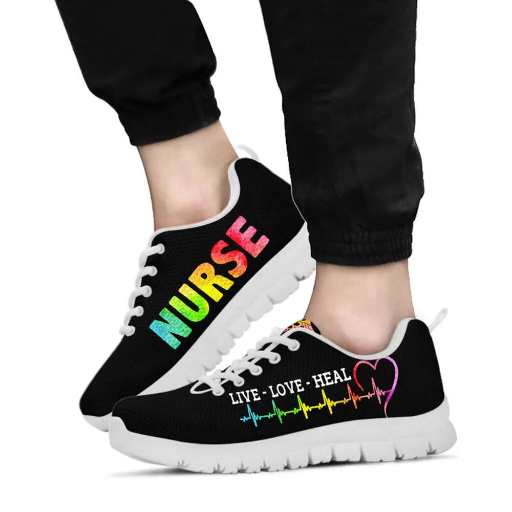 Nurse Sneaker, Nurse Live Love Heal Shoes Sneakers Shoes, Best Shoes For Nurses