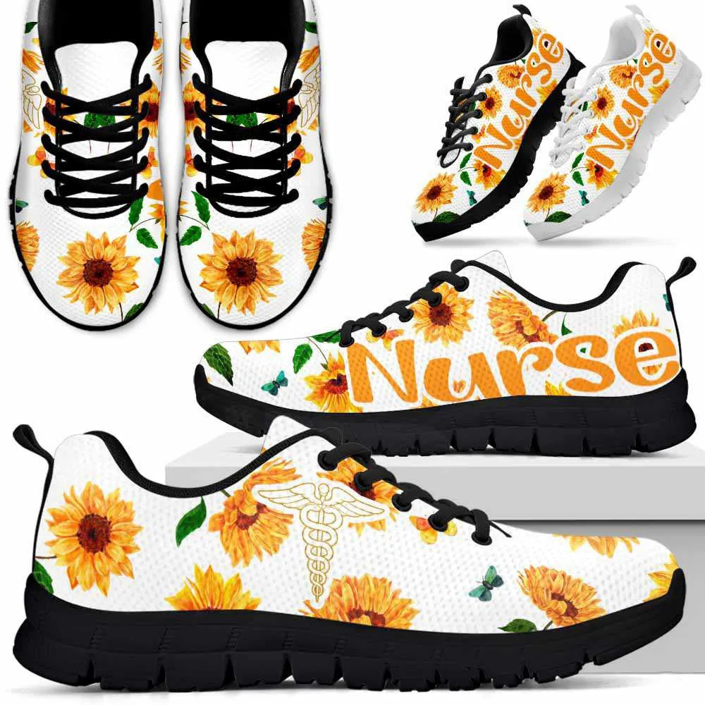 Nurse Sneaker, Nurse Sneakers Running Shoes Gift For Men Women, Sunflower Mens Womens Shoes, Best Shoes For Nurses