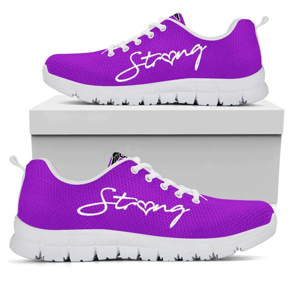 Nurse Sneaker, Nurse Strong Purple Black Sneakers Shoes, Best Shoes For Nurses