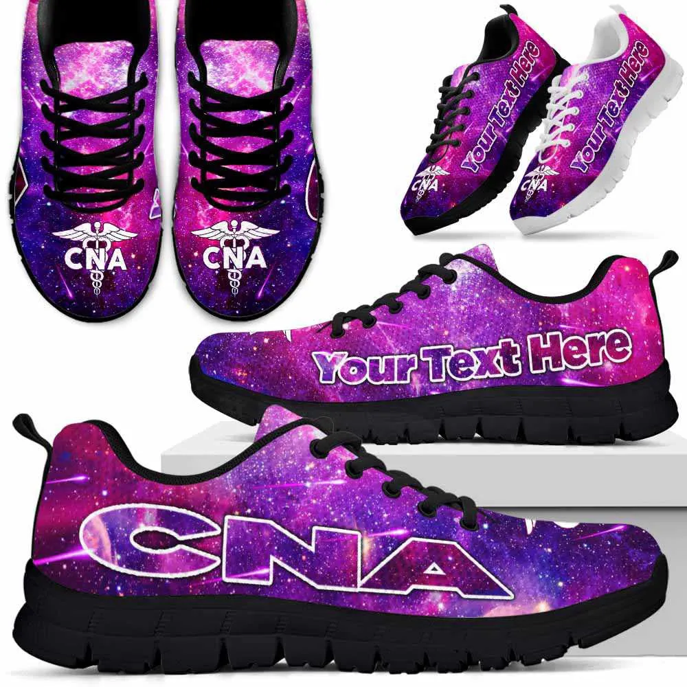 Nurse Sneaker, Purple Galaxy Cna Nursing Assistant Sneakers Running Shoes Gift Women Men, Best Shoes For Nurses