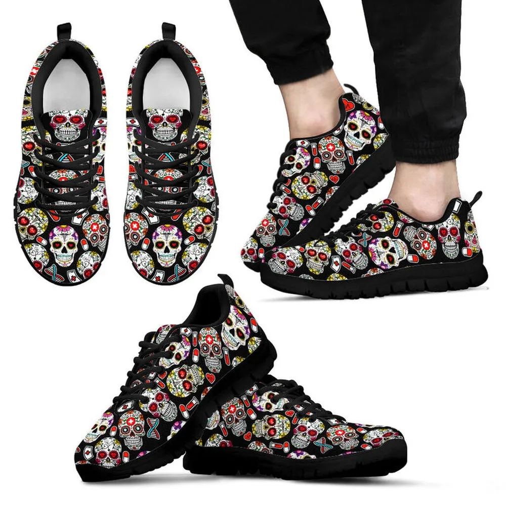 Nurse Sneaker, Skull Nurse Shoes Sneakers Shoes, Best Shoes For Nurses