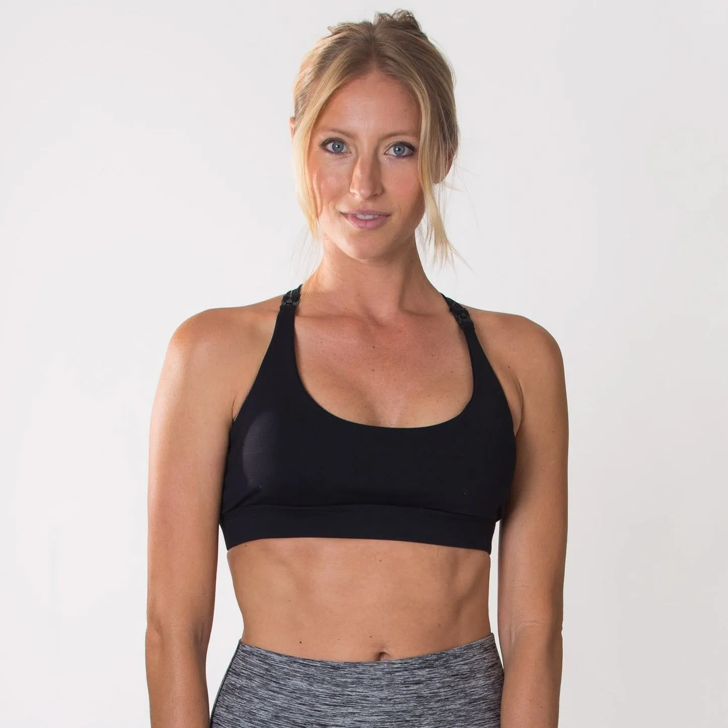 Océane 2 - Medium Support Nursing Sport Bra No Pumping (Noir)