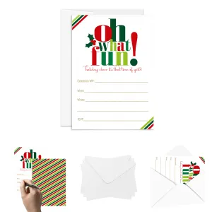 Oh What Fun Christmas Invitations - 25ct, Versatile, 5x7