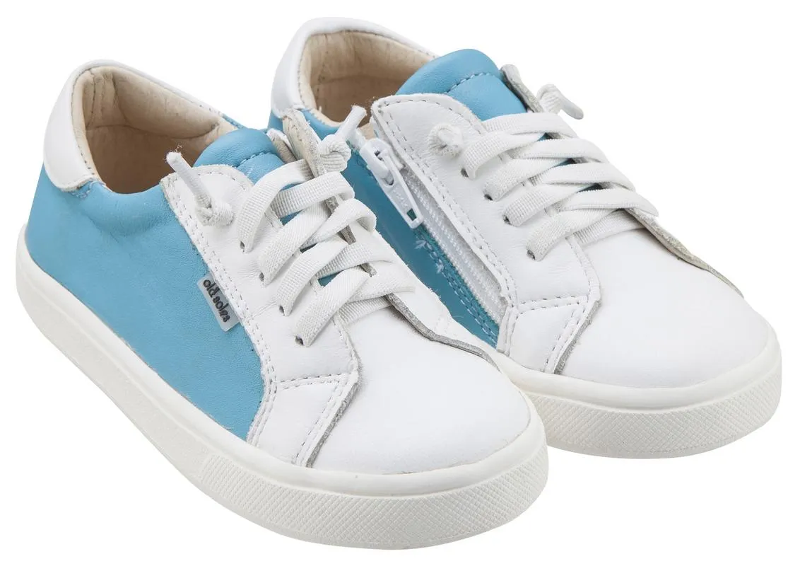 Old Soles Boy's & Girl's 6030 Thor Runner Turquoise Blue and White Shoes